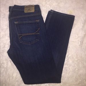Hollister Dark Denim Straight Jeans